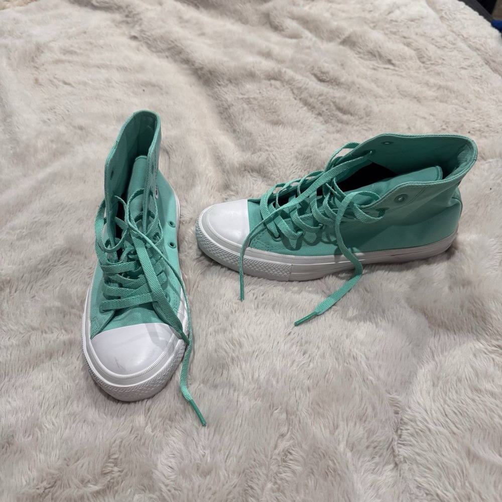 RARE Converse Chuck Taylor II Lunarlon Tiff Blue Teal High Top Sneakers M 6 W 8